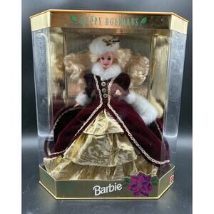 Mattel Special Edition Happy Holidays Barbie Blonde - Vintage 1996 #15646 NRFB